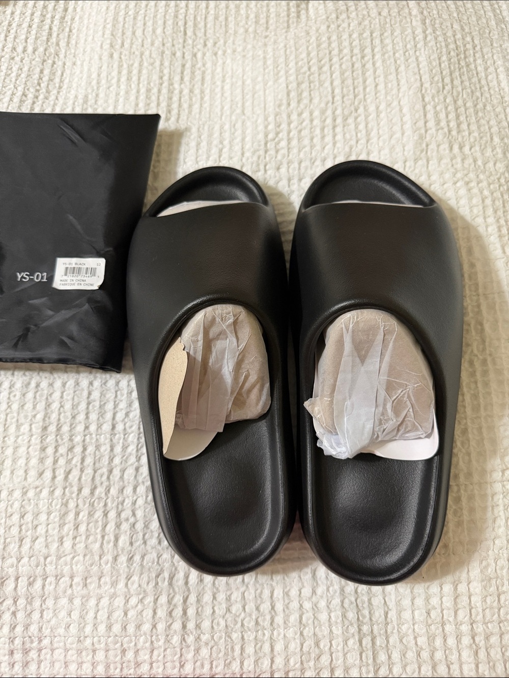 YS-01 Men Black Slide Sandals (final sale)